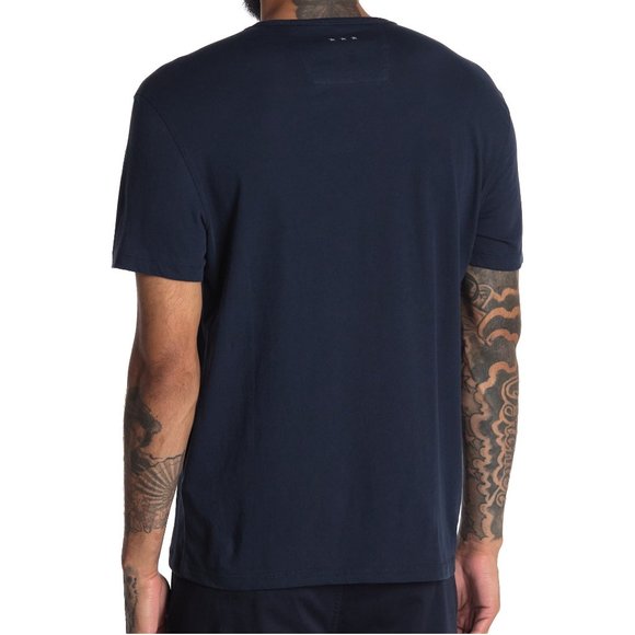 John Varvatos Rows Of Stars Graphic T-Shirt Navy - Picture 2 of 6